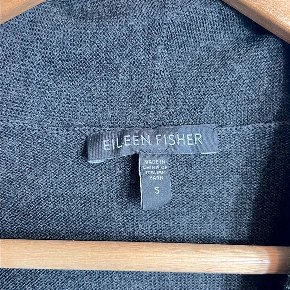 Eileen Fisher 100% Merino Wool Block Stripe Cardigan Sweater Size S - Picture 2 of 8